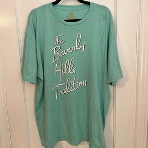 Tradition Beverly Hills Hotel aqua/mint tee shirt XL